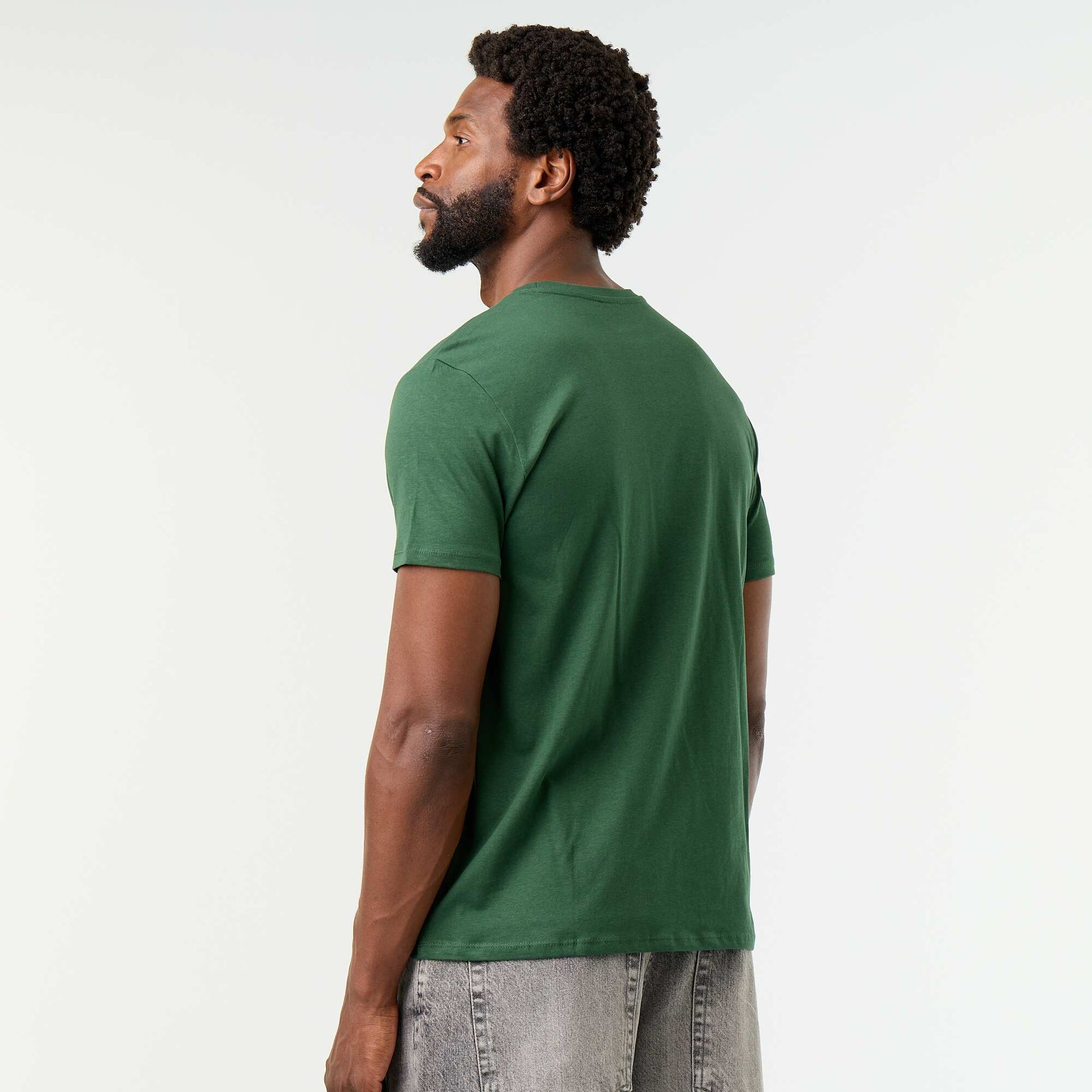 T-shirt droit en jersey uni VERT