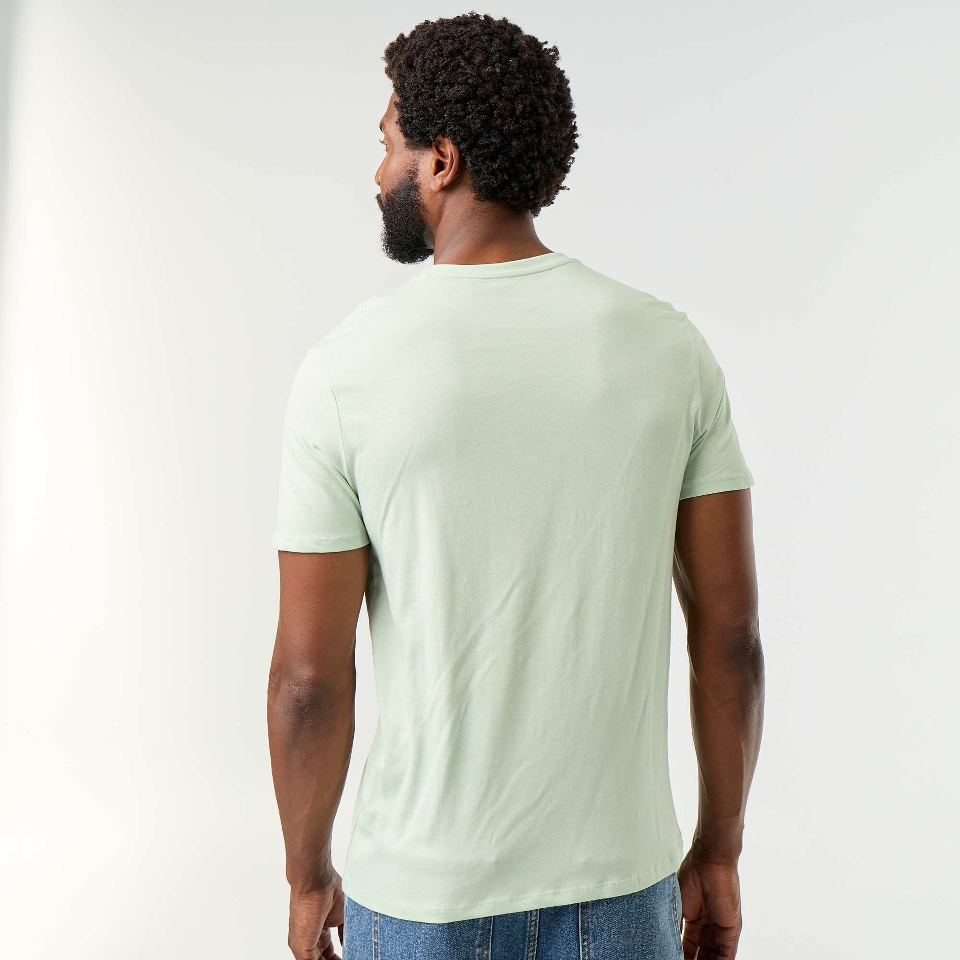 T-shirt droit en jersey uni VERT