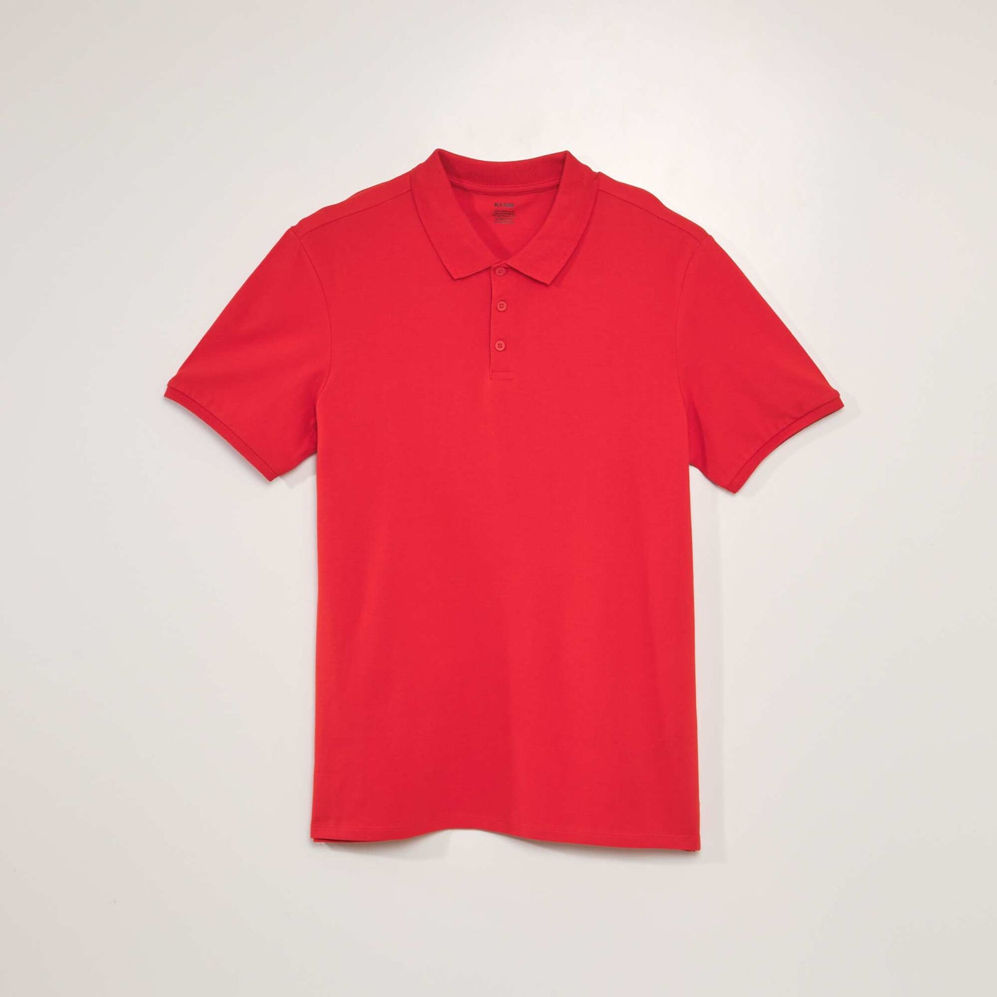 Polo en piqué de coton Rouge