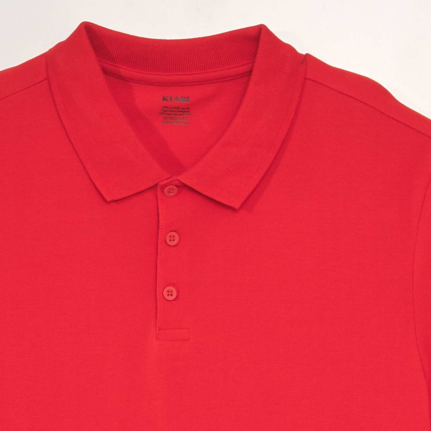 Polo en piqué de coton Rouge