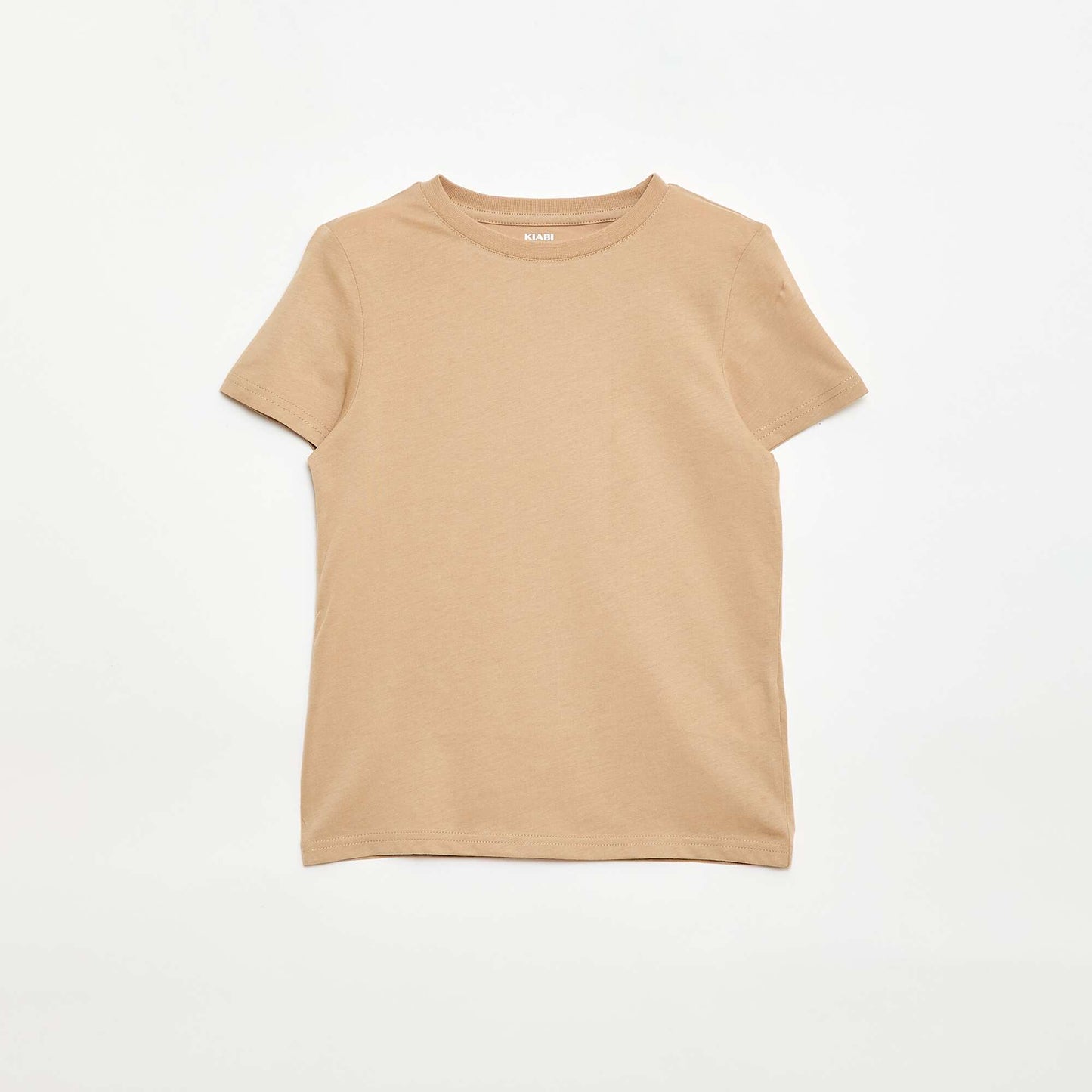 T-shirt basique en jersey uni BEIGE