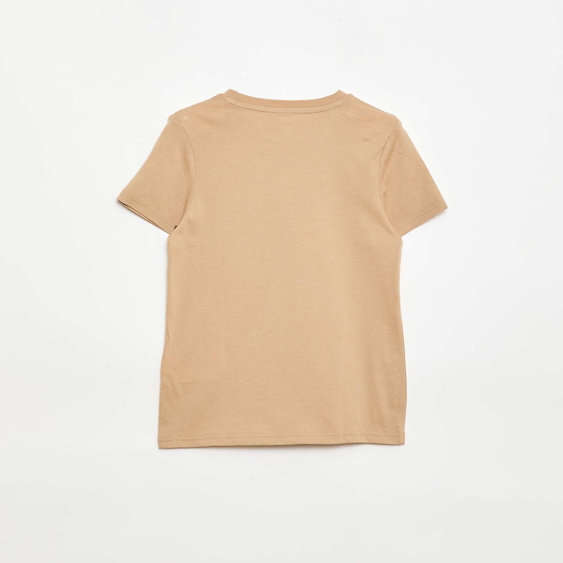 T-shirt basique en jersey uni BEIGE