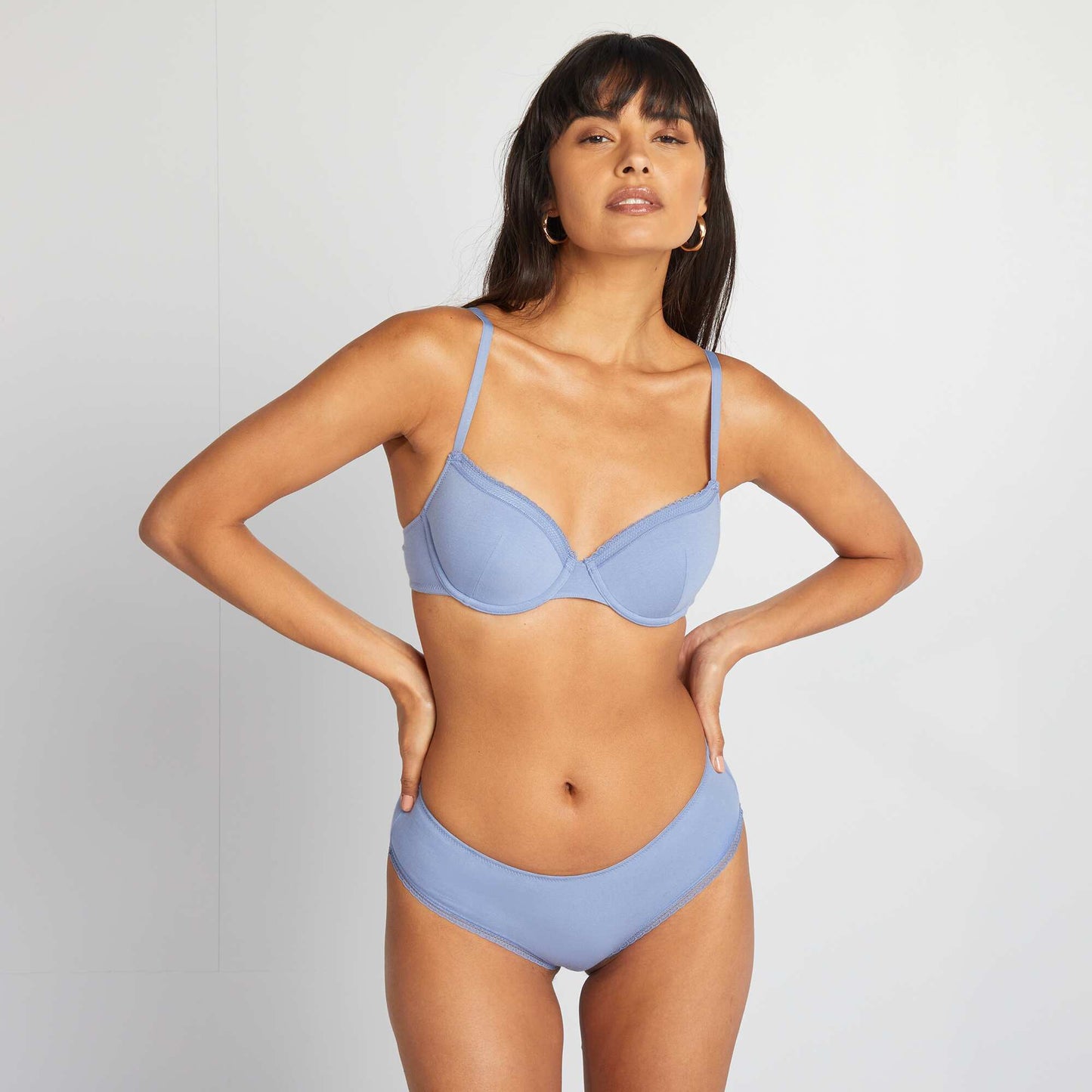 Soutien-gorge paddé coton Bleu