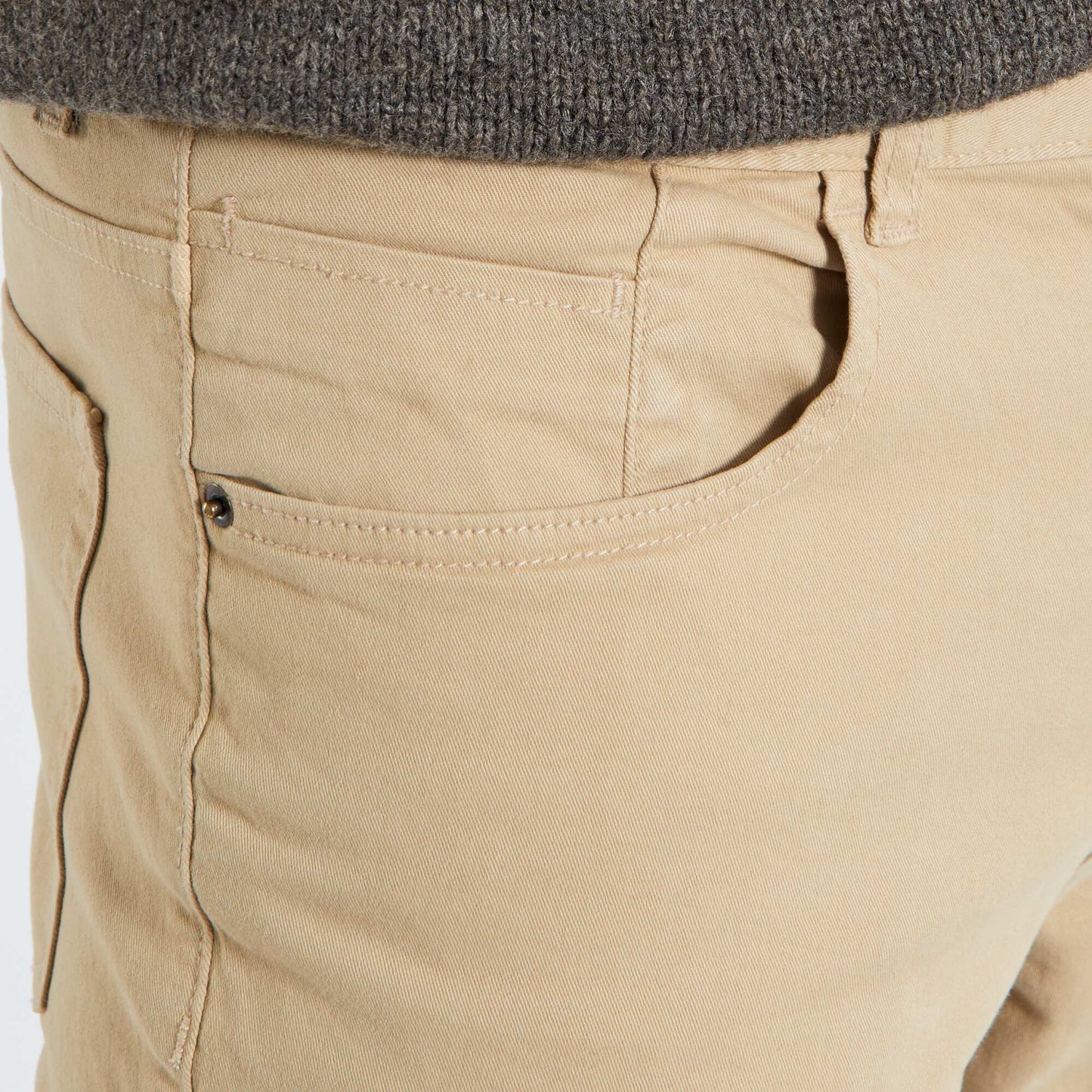 Jean slim 5 poches - L32 beige