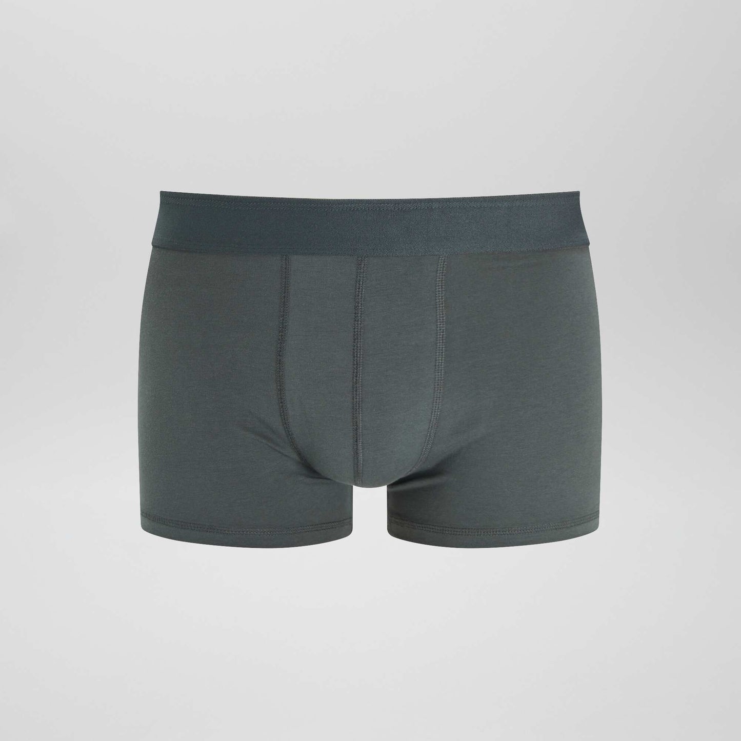 Lot de 3 boxers unis Kaki/blanc/vert