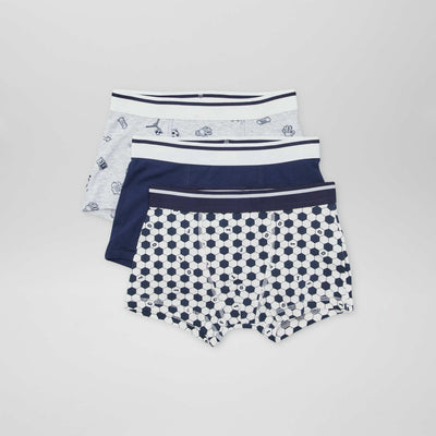 Lot de 3 boxers Gris/bleu marine