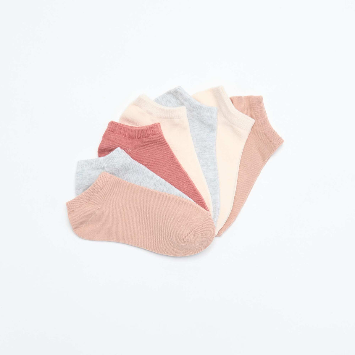 Lot de 7 paires de chaussettes invisibles ROSE