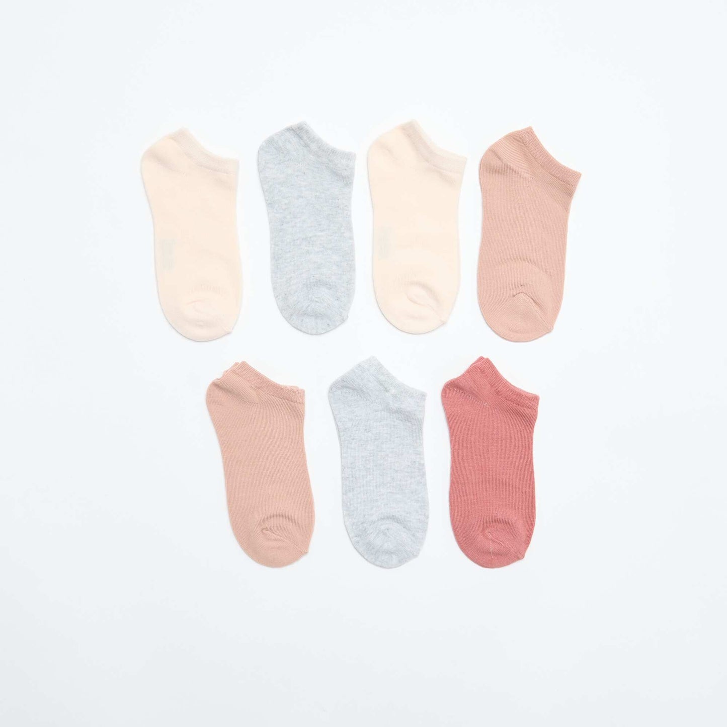 Lot de 7 paires de chaussettes invisibles ROSE