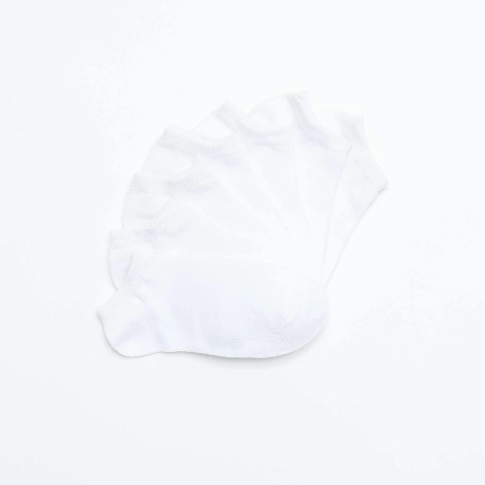 Lot de 7 paires de chaussettes invisibles BLANC
