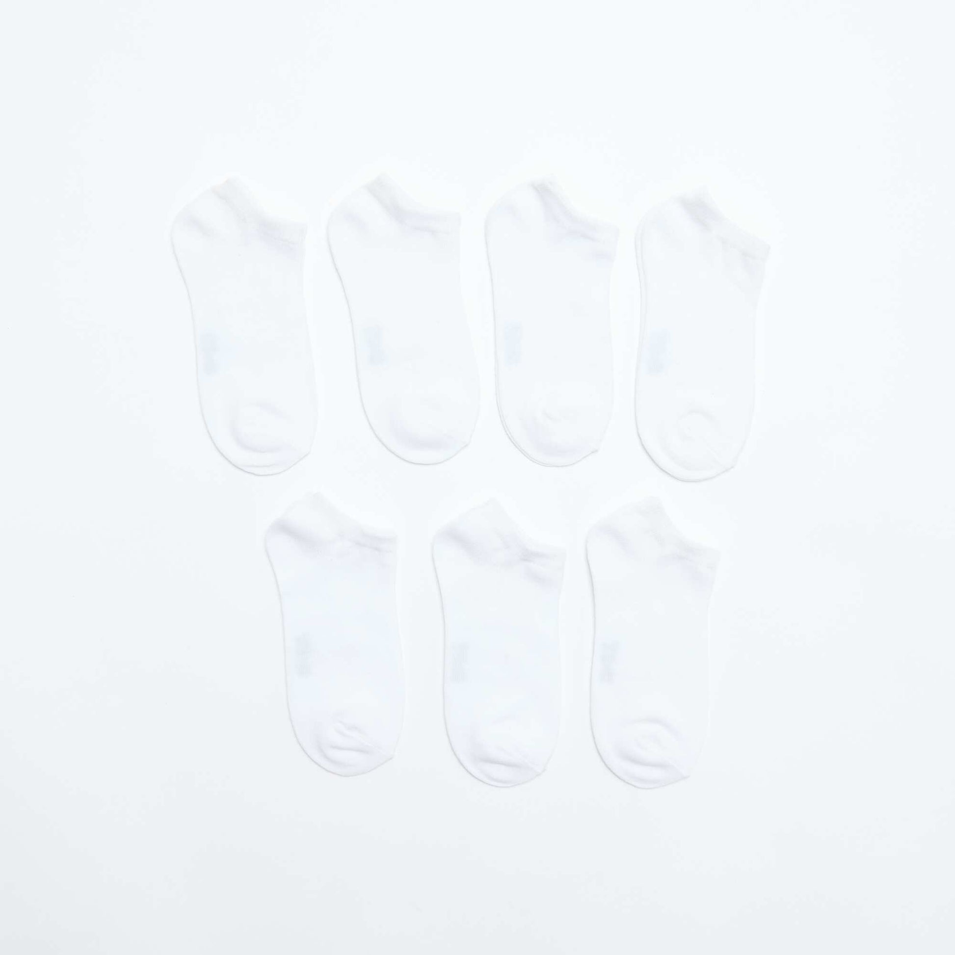 Lot de 7 paires de chaussettes invisibles BLANC