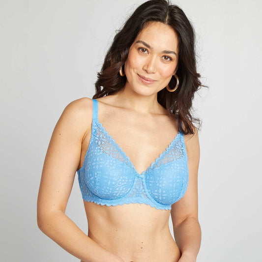 Soutien-gorge paddé bonnet D&E BLEU