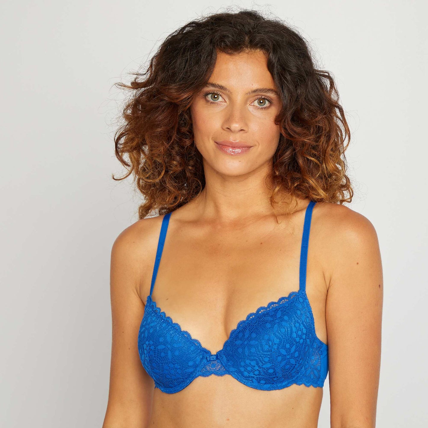 Soutien-gorge paddé dentelle bleu