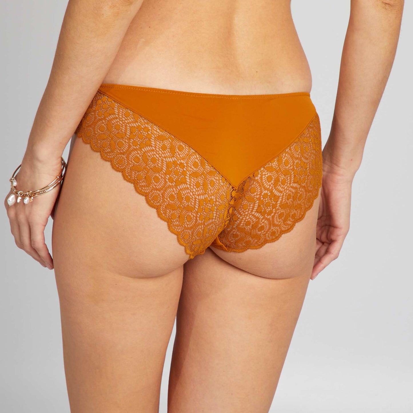 Culotte micro et dentelle Jaune