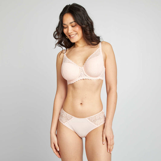 Shorty micro et dentelle ROSE