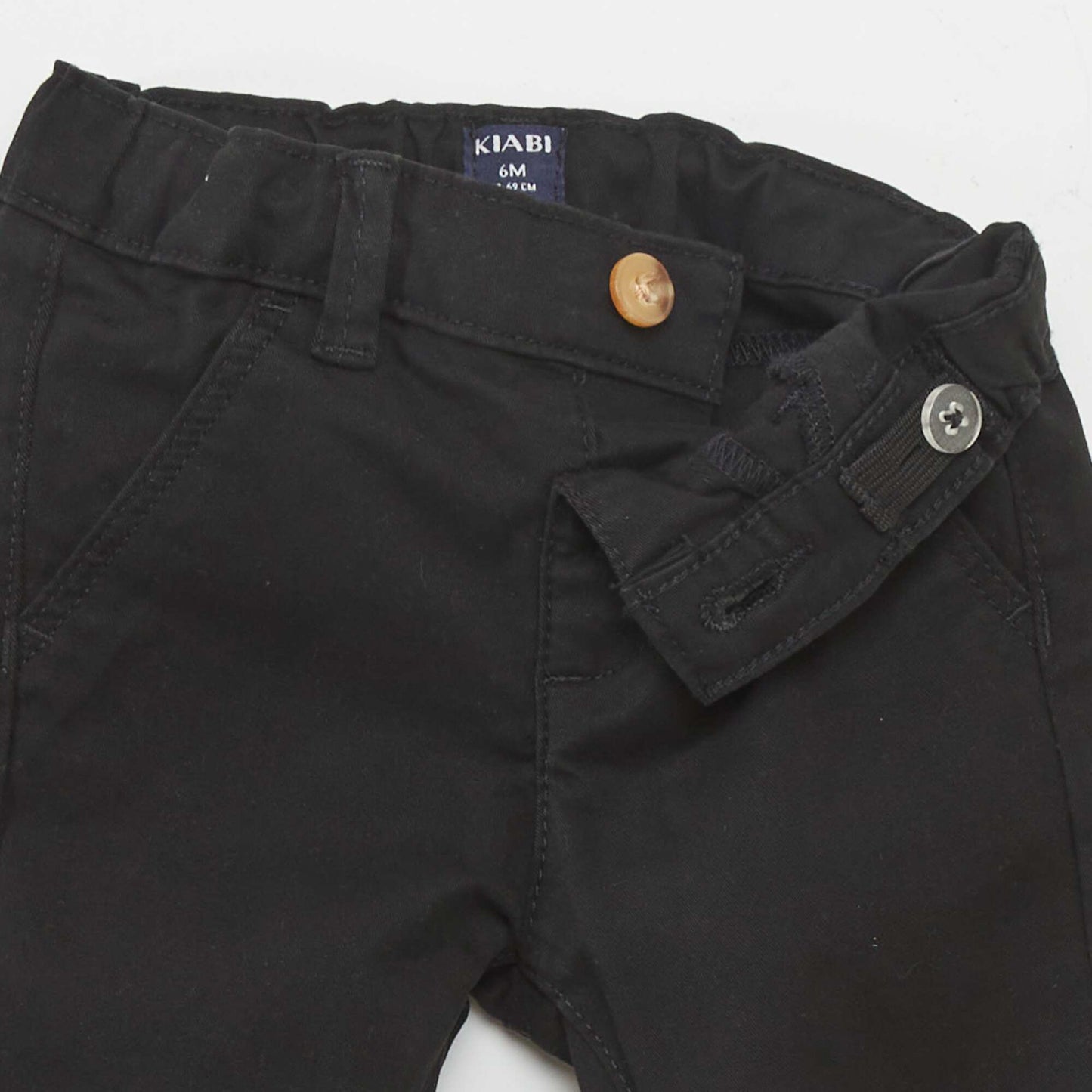 Pantalon chino uni noir