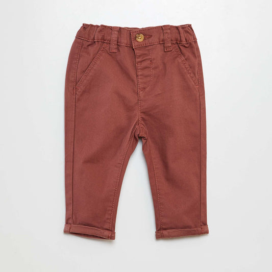 Pantalon chino uni ROSE