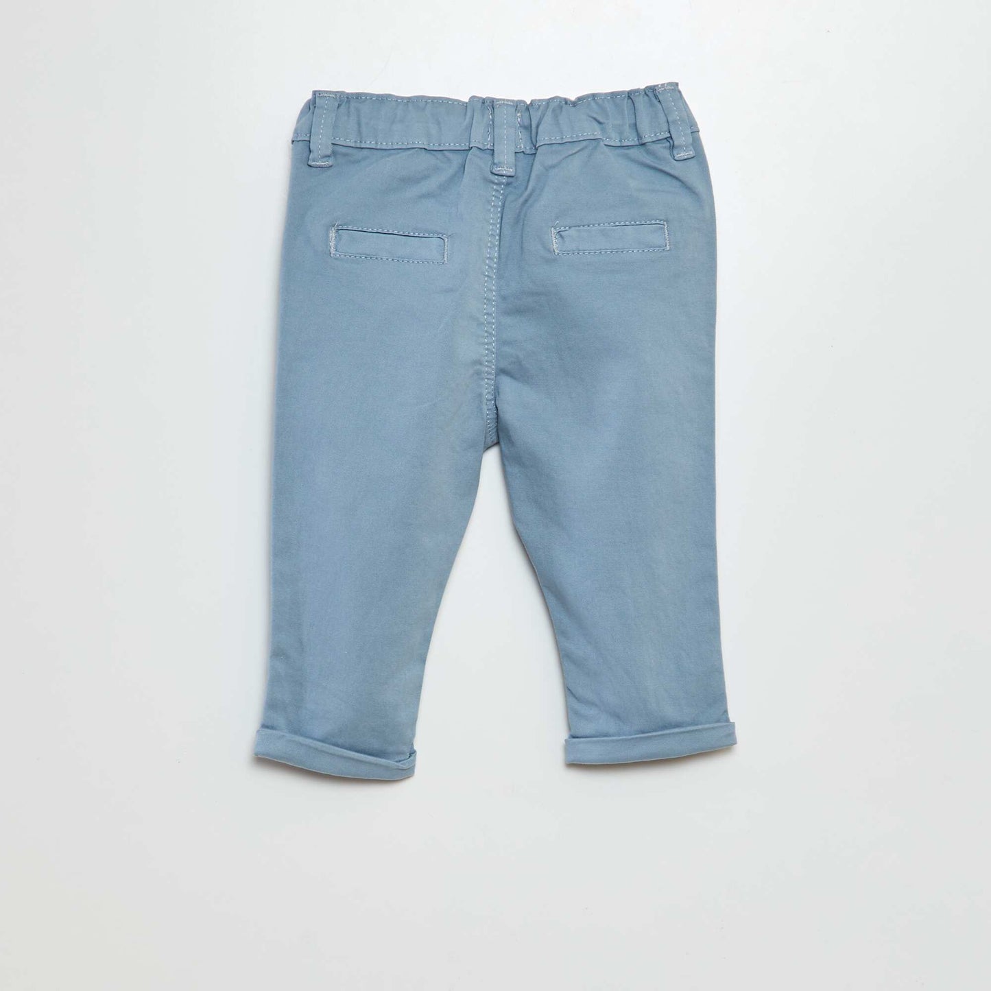 Pantalon chino uni Bleu