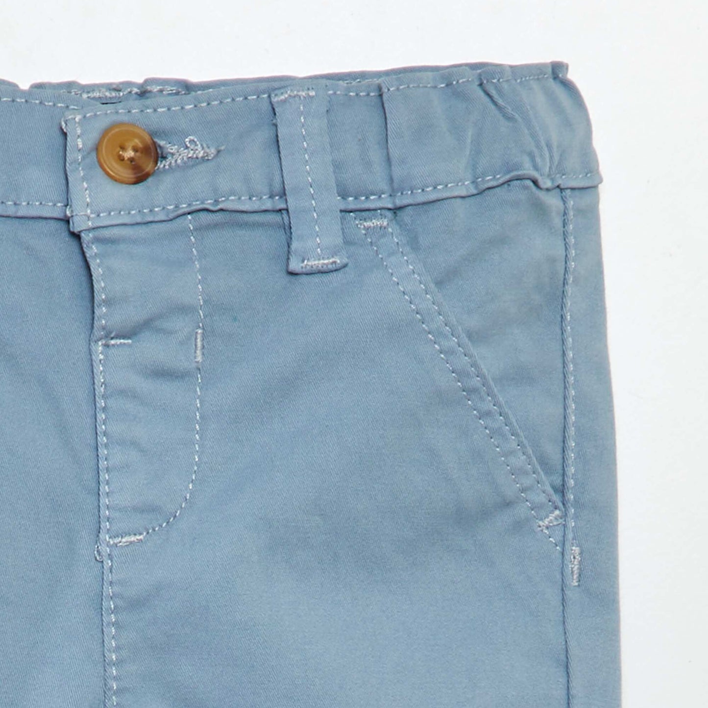 Pantalon chino uni Bleu