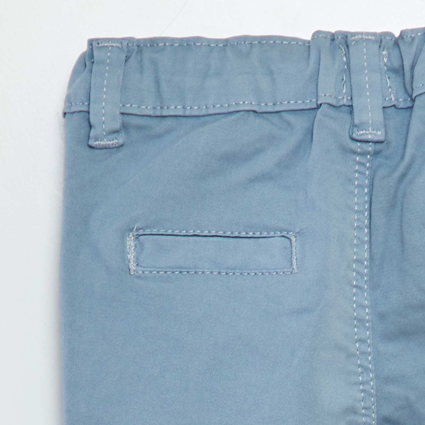 Pantalon chino uni Bleu