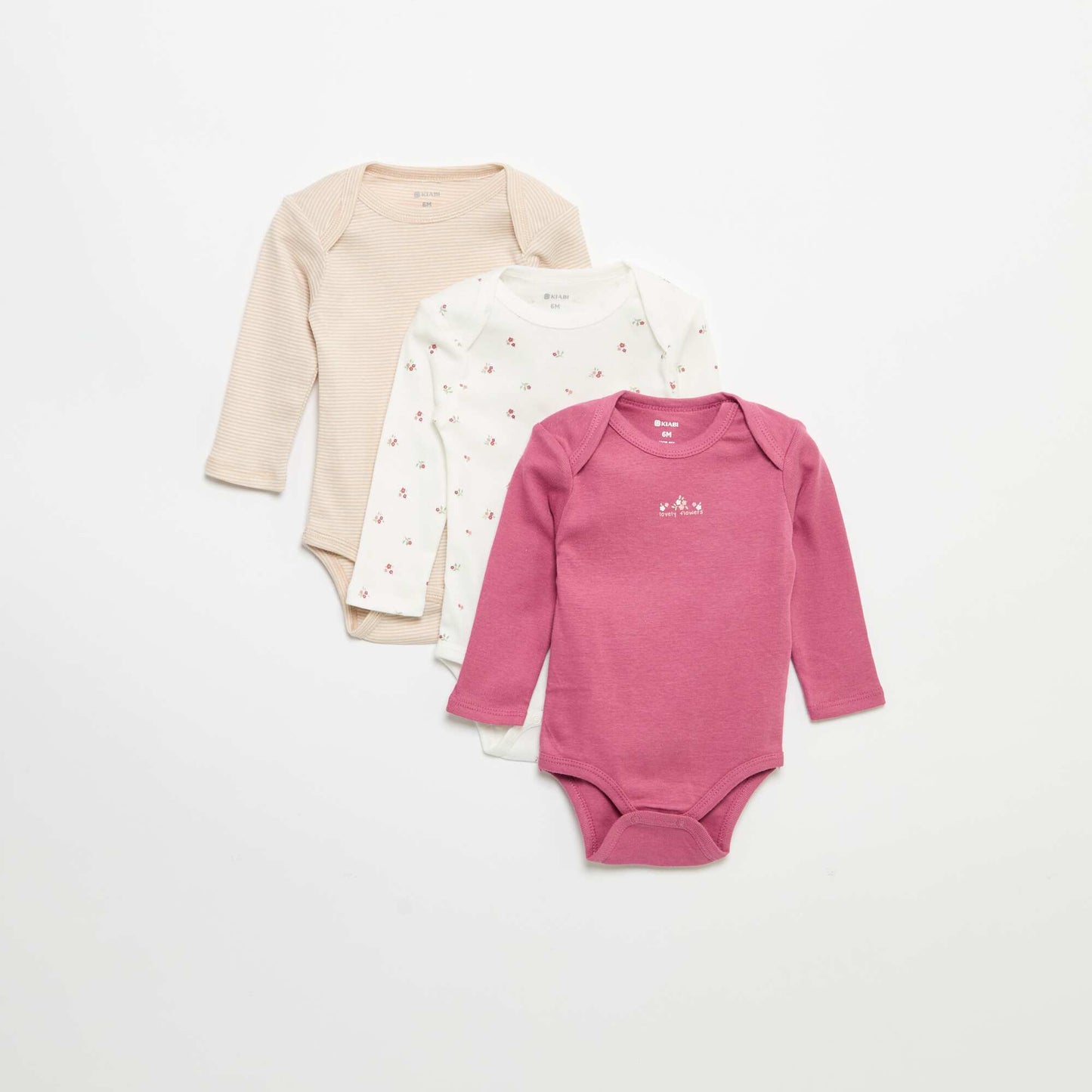 Lot de 3 bodies manches longues BLANC