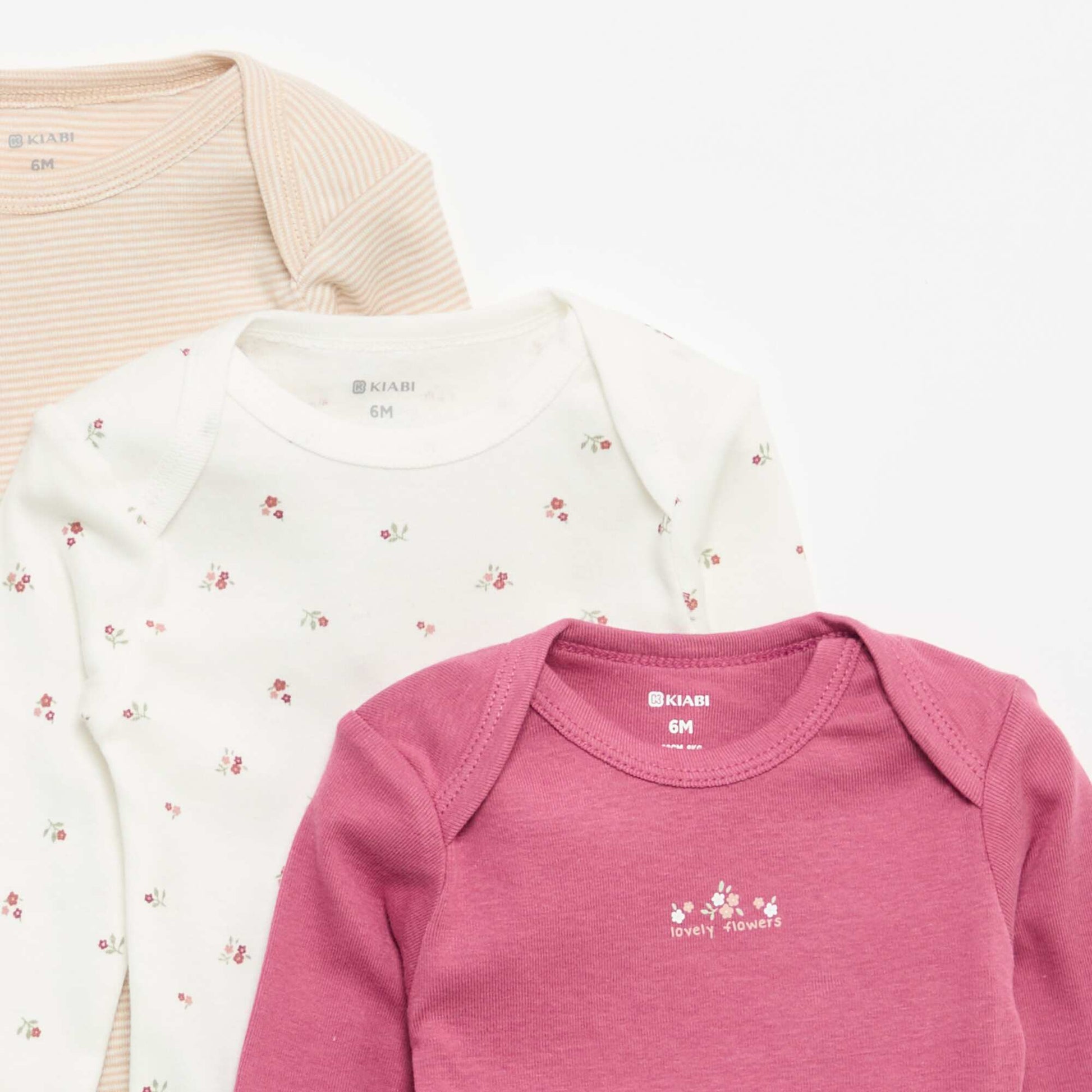 Lot de 3 bodies manches longues BLANC