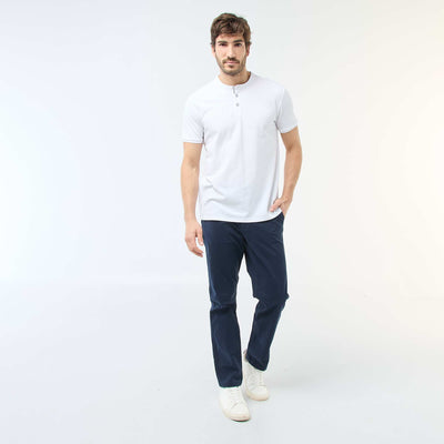 Pantalon chino regular - L32 BLEU MARINE