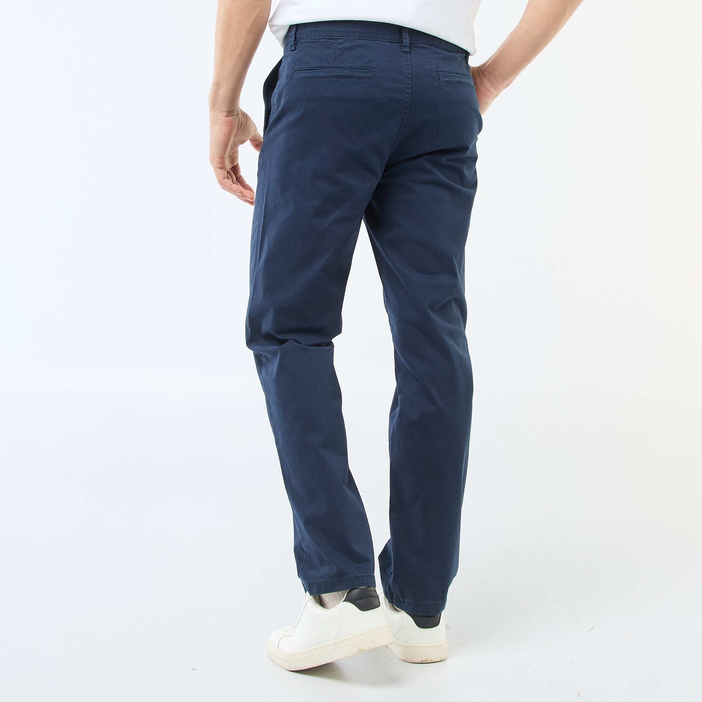 Pantalon chino regular - L32 BLEU MARINE
