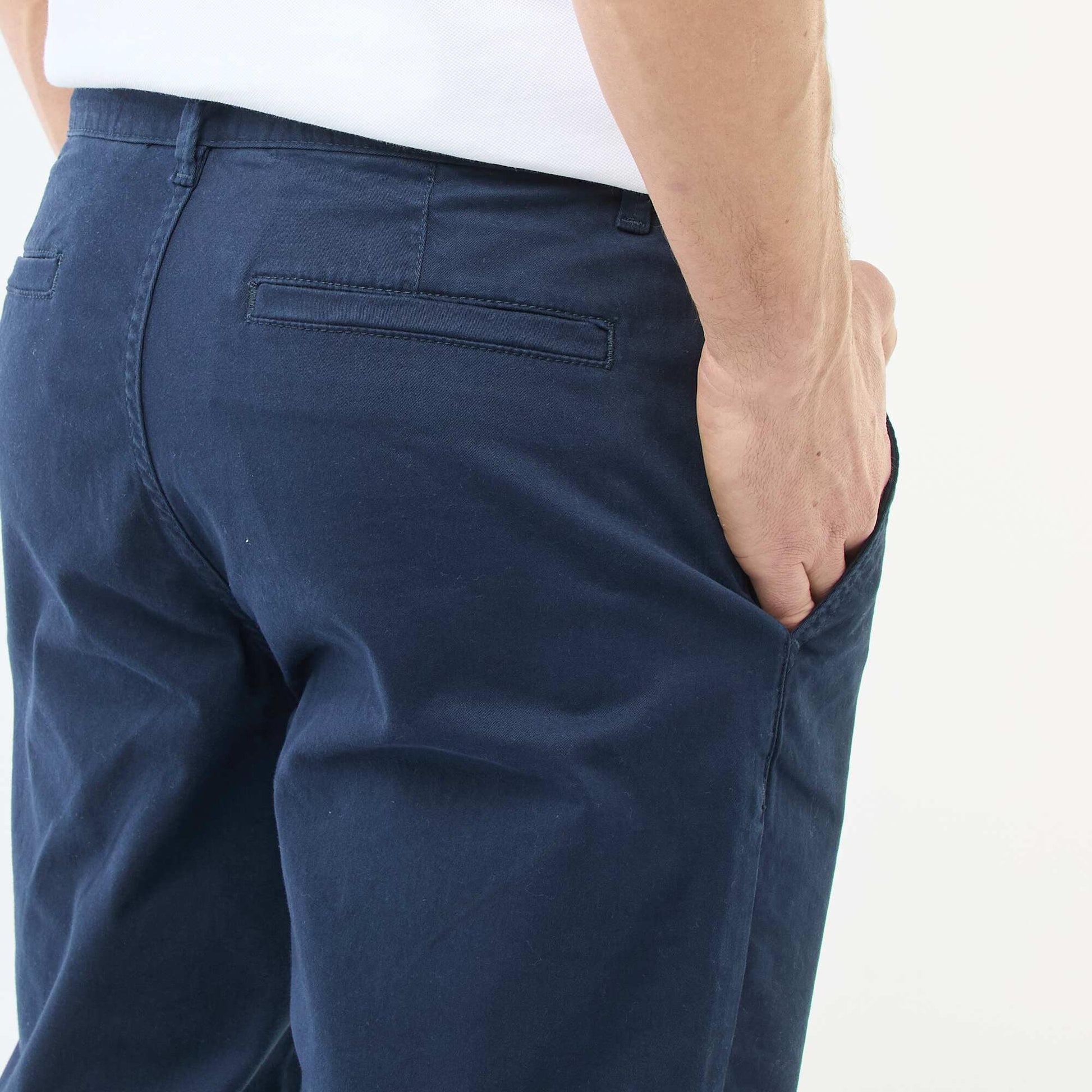 Pantalon chino regular - L32 BLEU MARINE