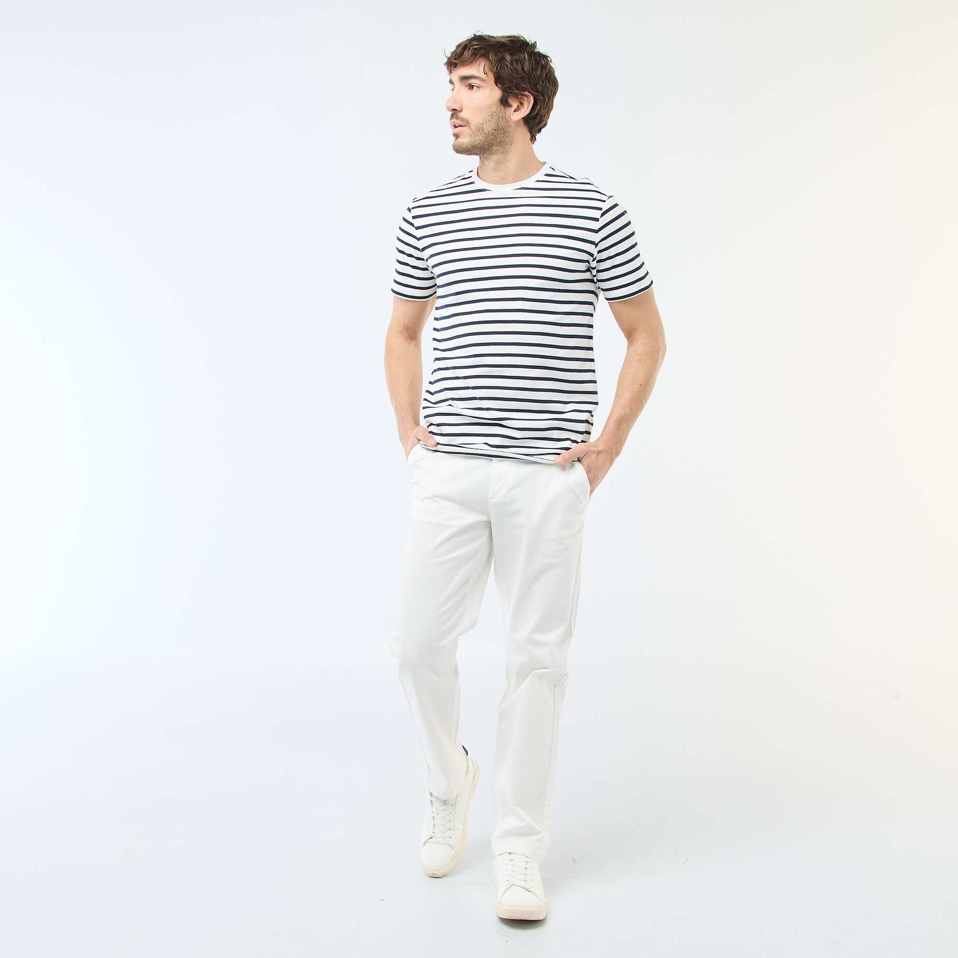 Pantalon chino regular - L32 BLANC