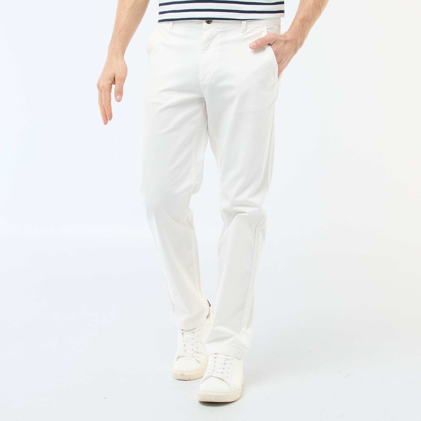 Pantalon chino regular - L32 BLANC
