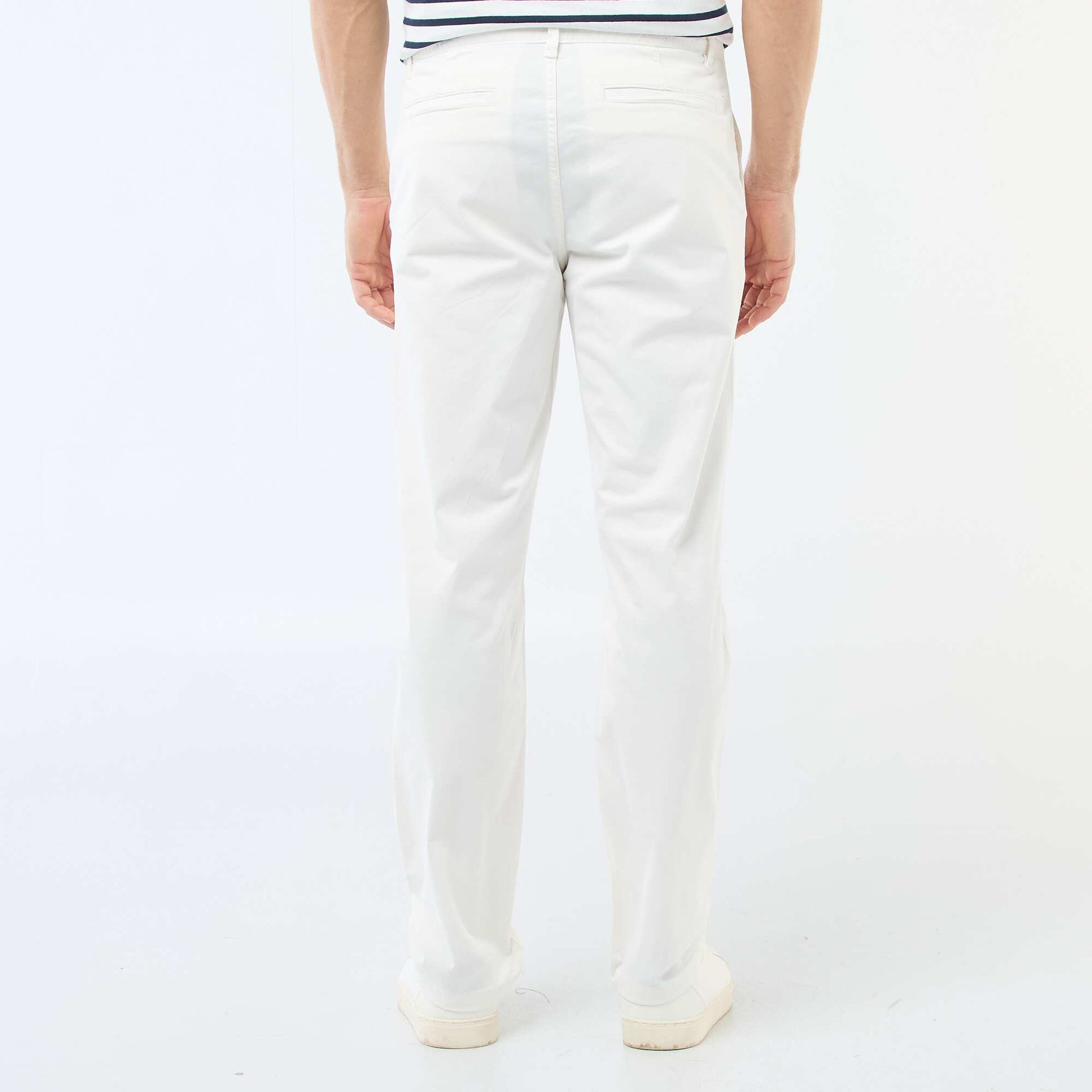 Pantalon chino regular - L32 BLANC