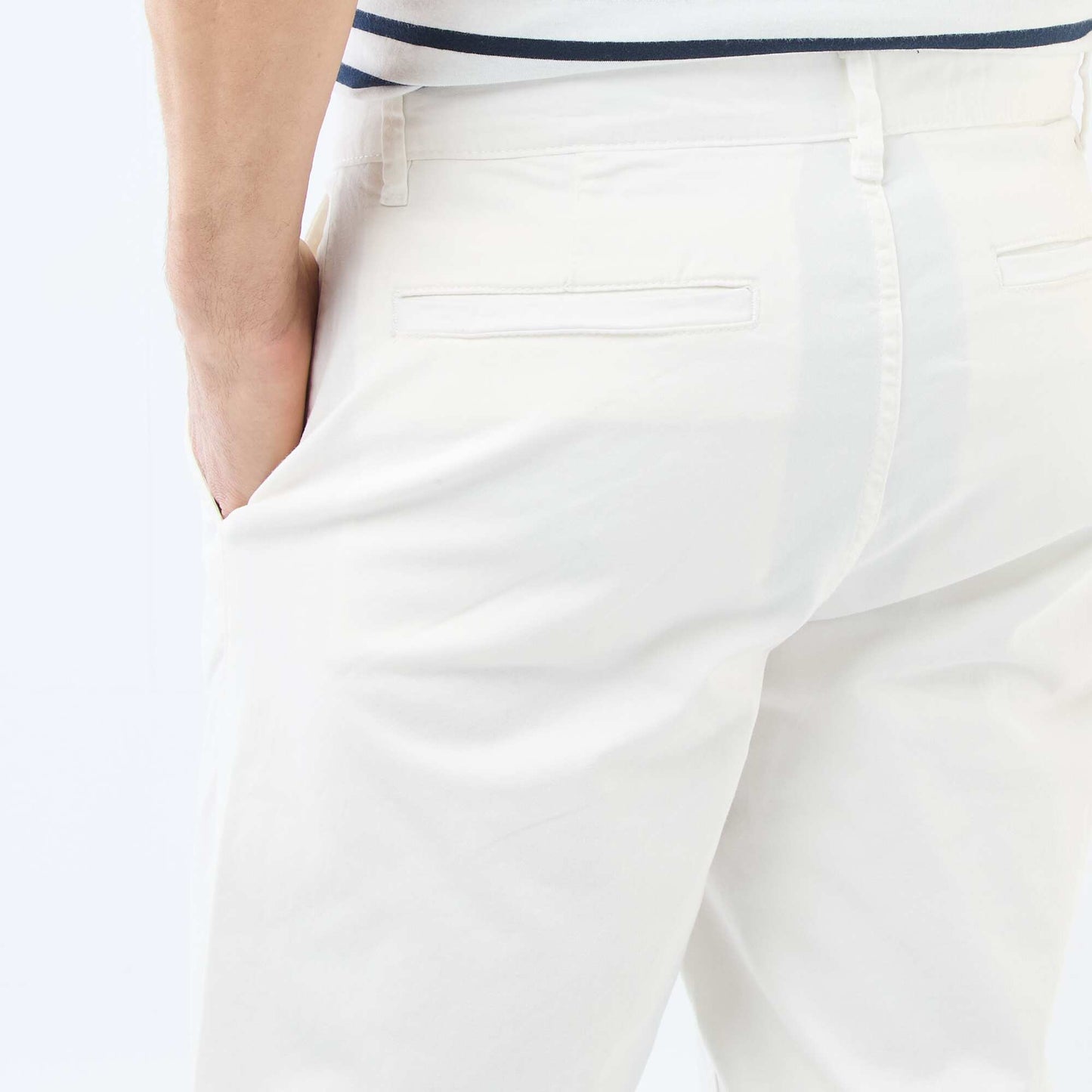 Pantalon chino regular - L32 BLANC