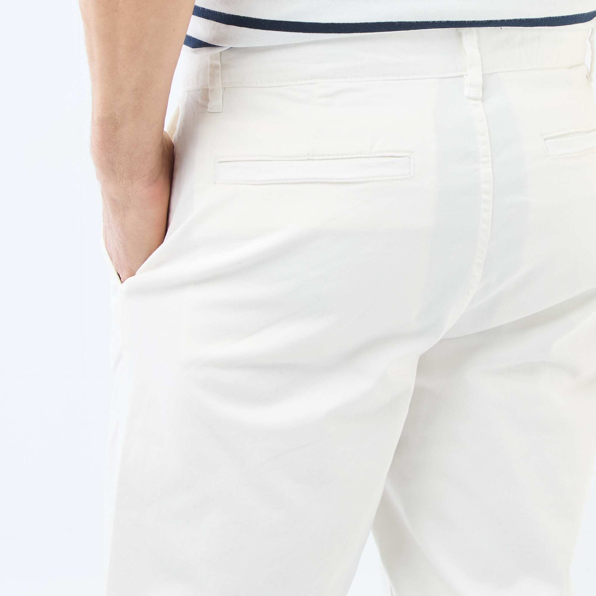 Pantalon chino regular - L32 BLANC