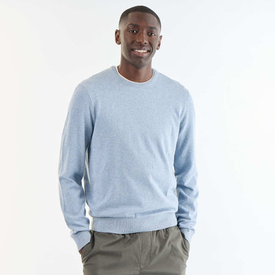 Pull uni à col rond BLEU
