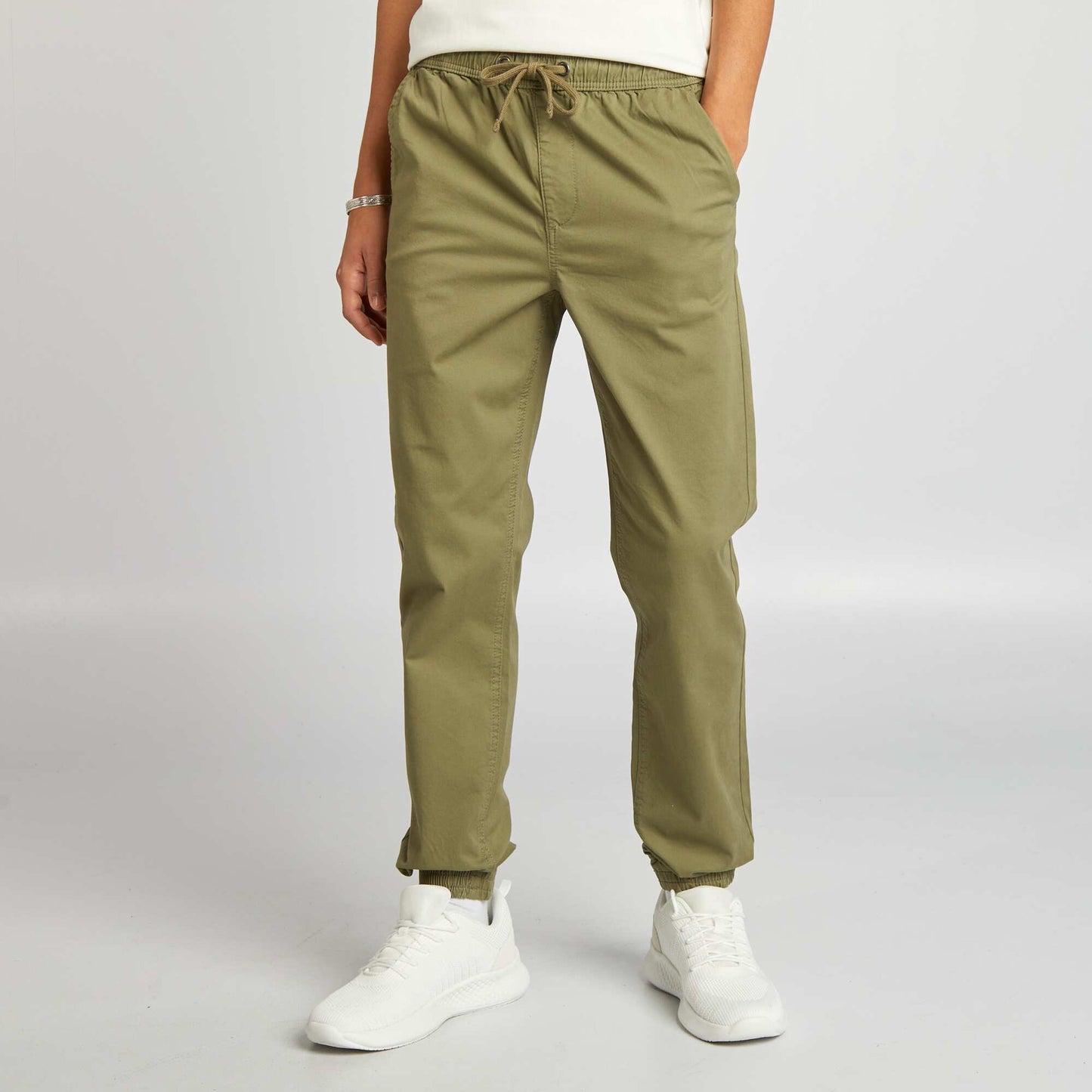 Pantalon esprit 'jogger' Vert