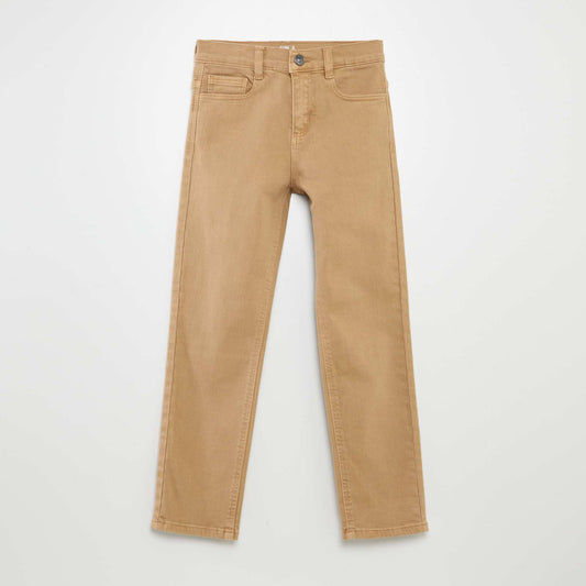 Jean slim à 5 poches Beige