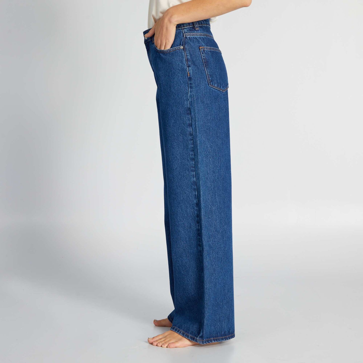 Jean wide leg - L30 STONE