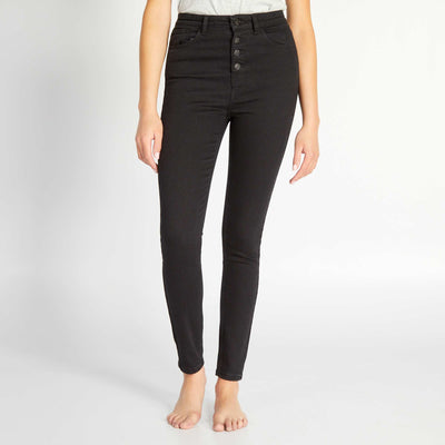 Jean skinny taille haute Noir