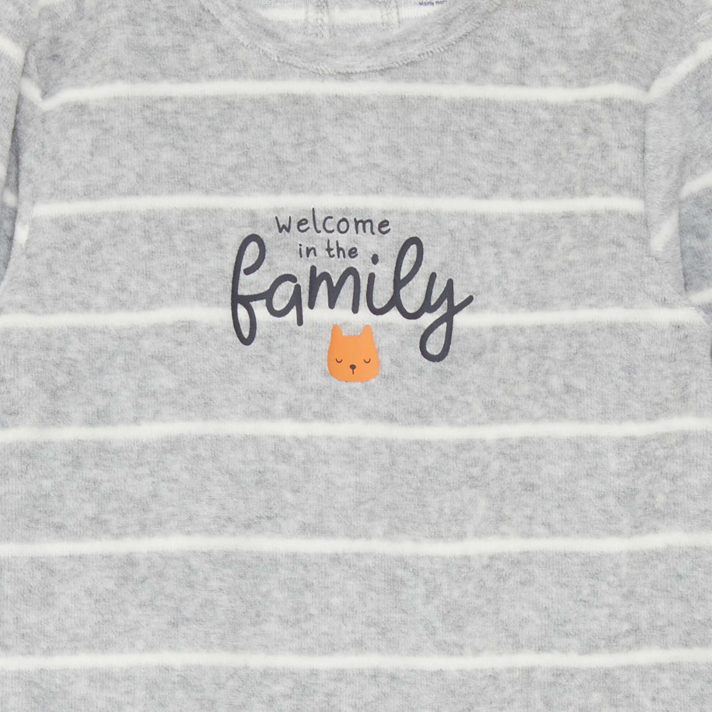 Pyjama dors-bien en velours Gris 'chat'