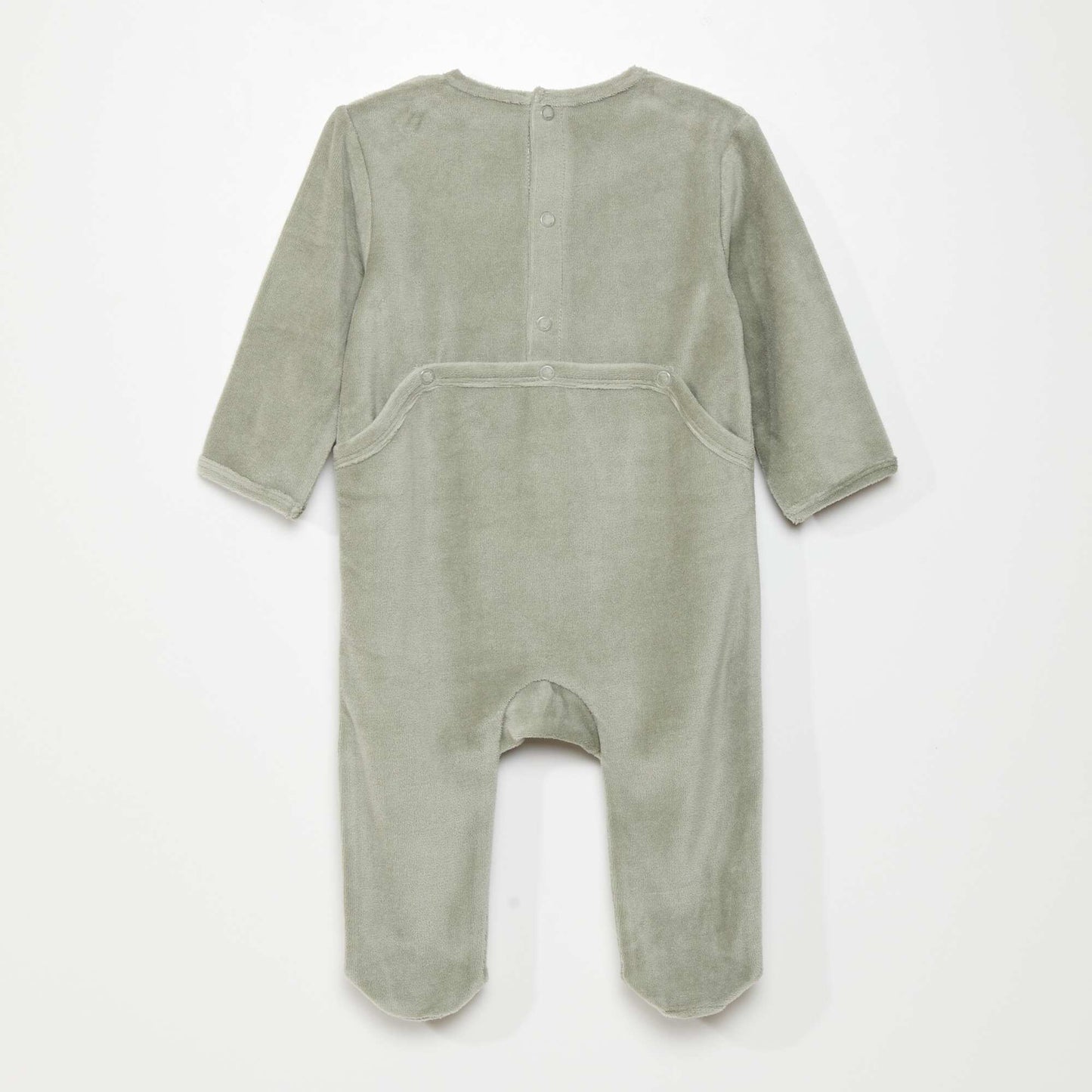 Pyjama dors-bien en velours Vert 'dino'