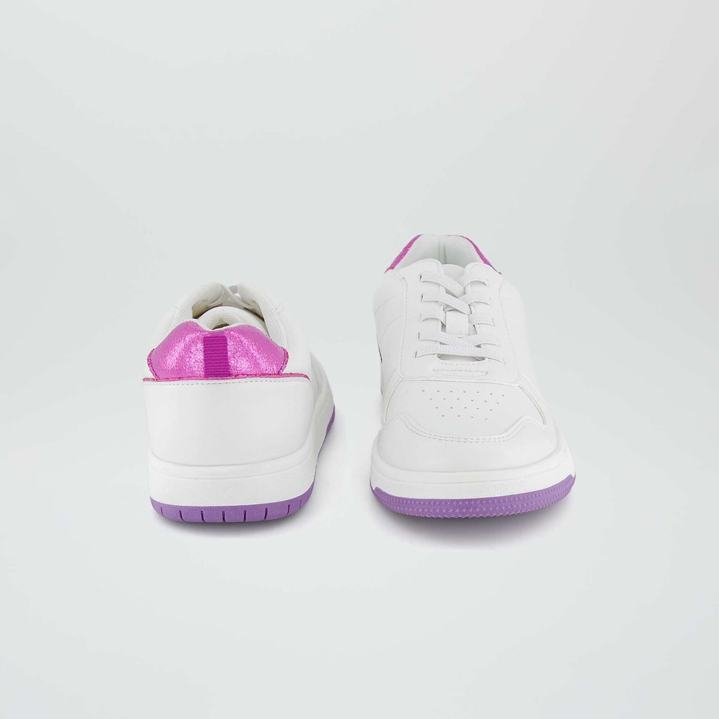 Baskets basses tricolore Blanc/violet