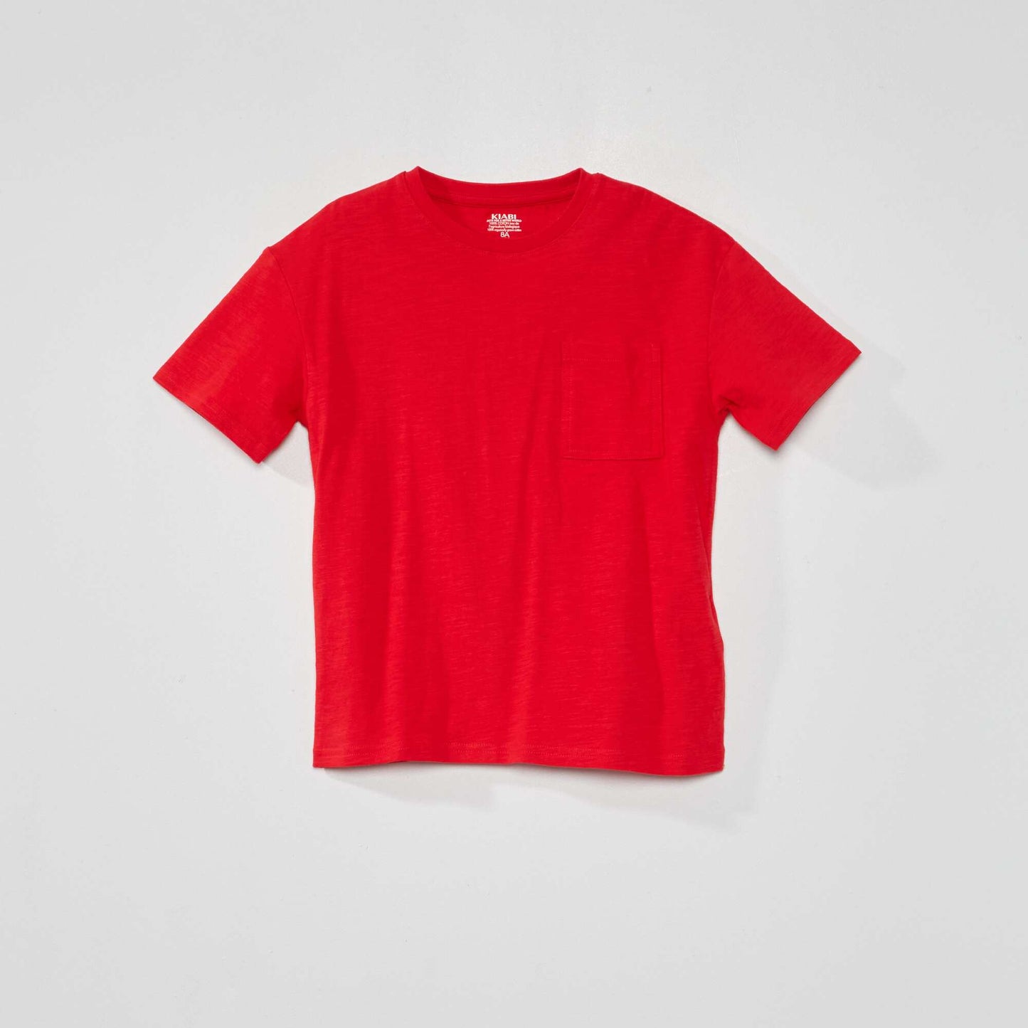 T-shirt en jersey avec poche Rouge