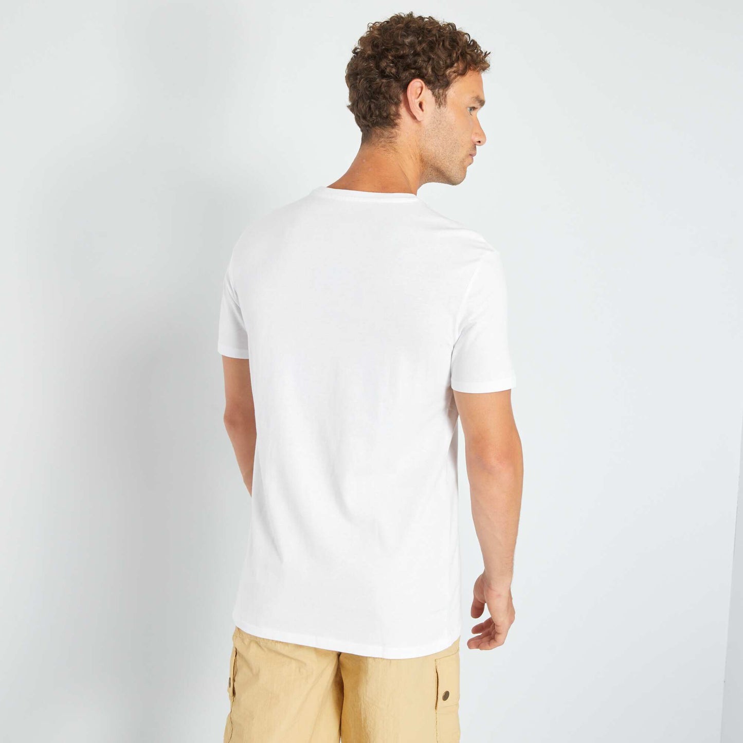T-shirt en jersey avec print Blanc 'bathing'