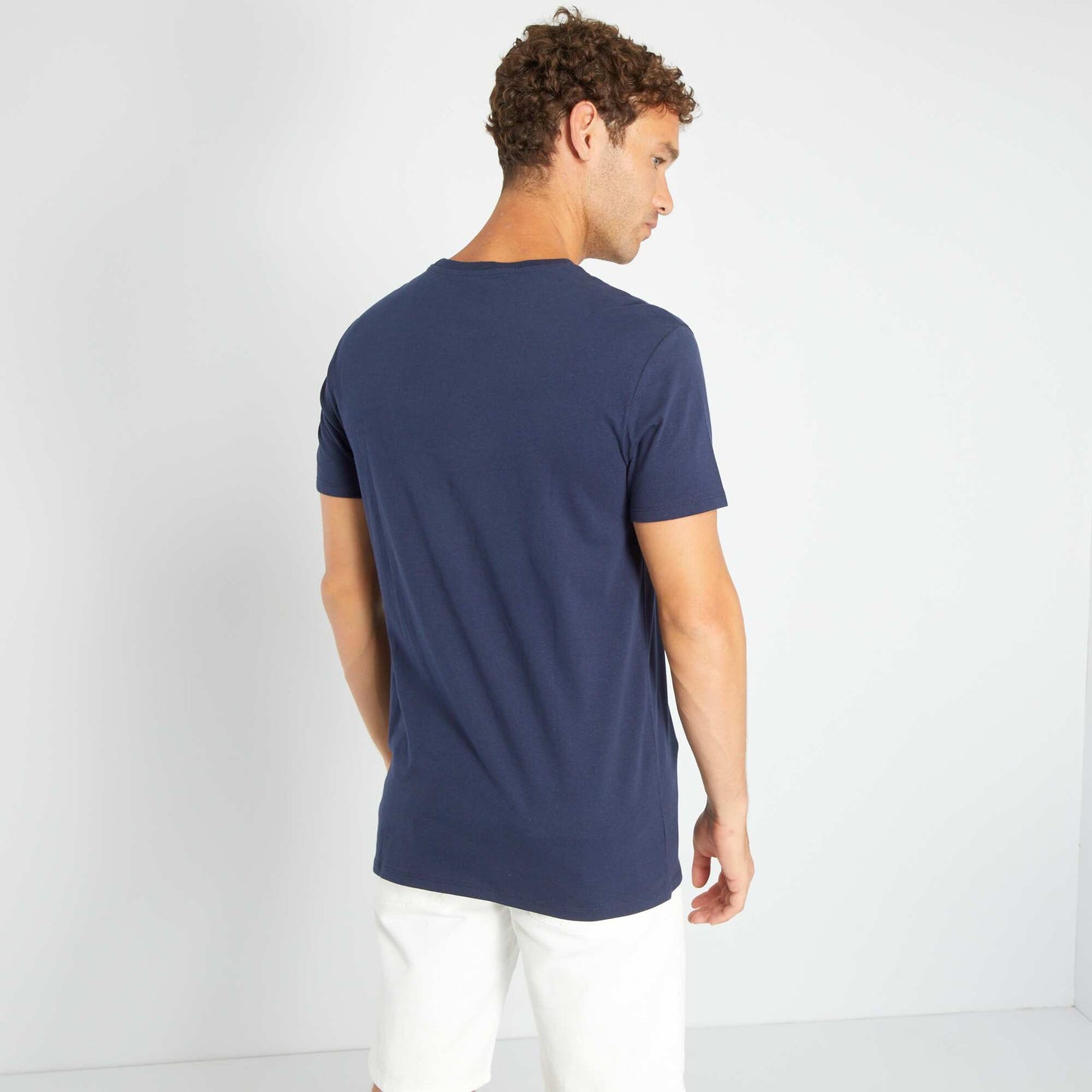 T-shirt en jersey avec print Bleu marine 'perfect summer'