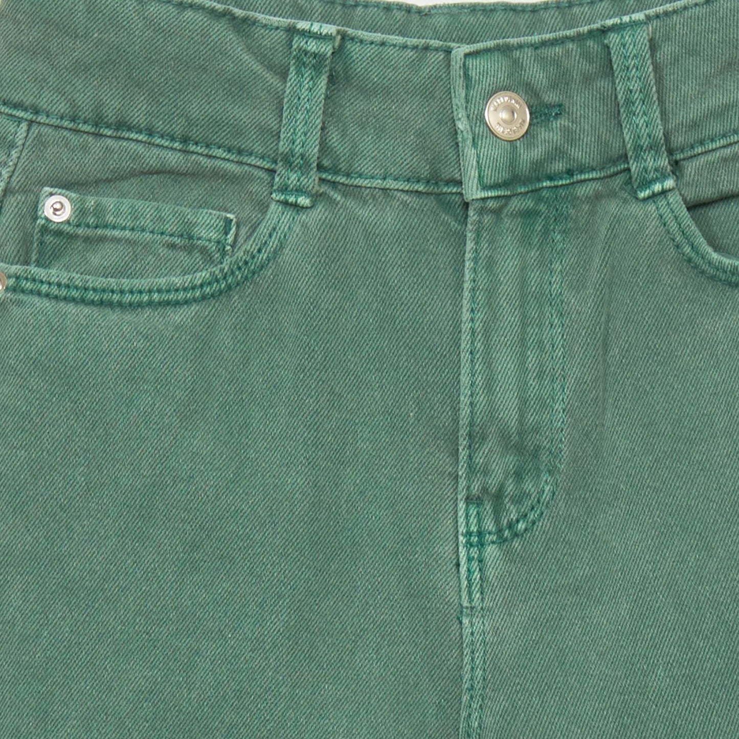 Jean wide-leg à 5 poches Vert