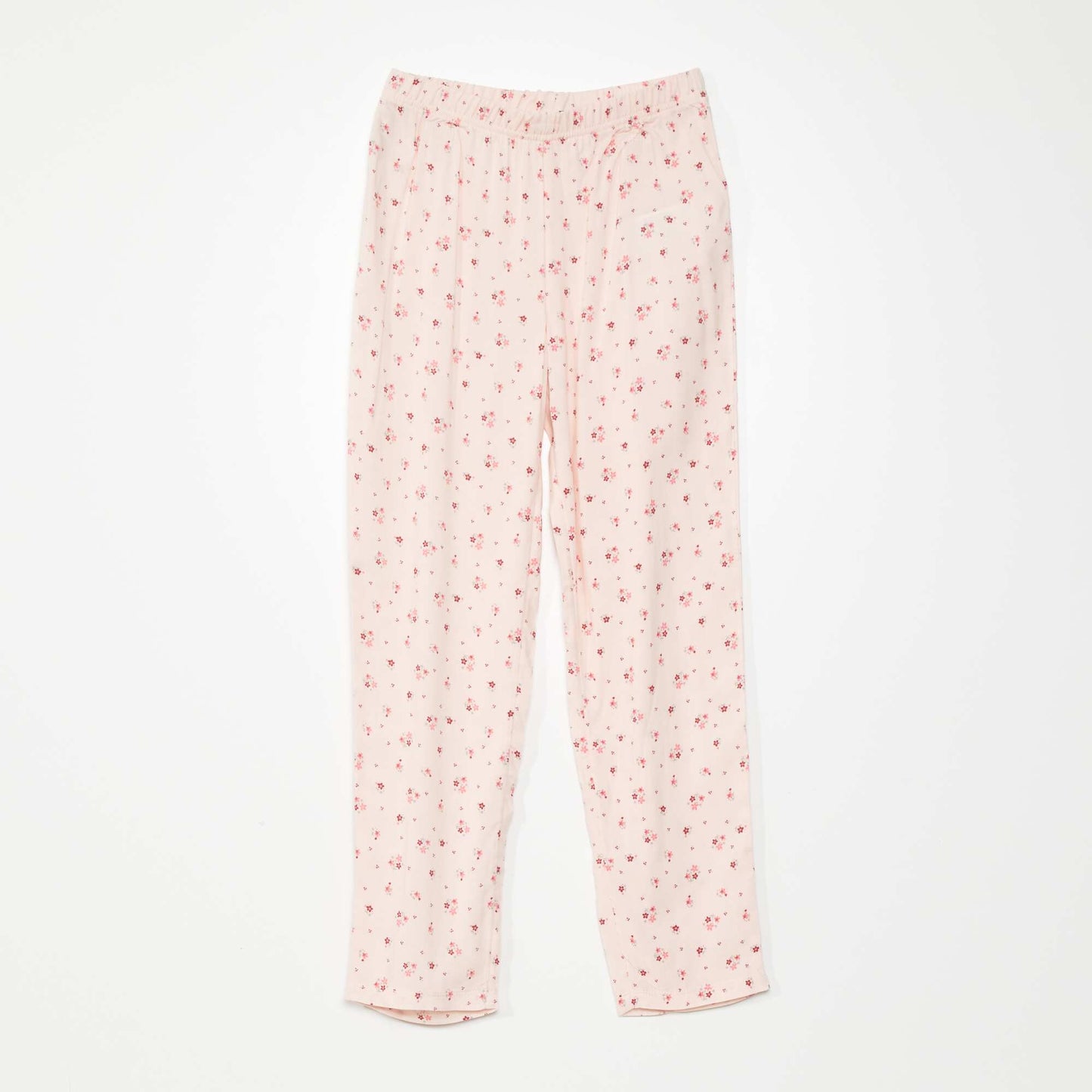 Pyjama long en jersey - 2 pièces Blanc/rose