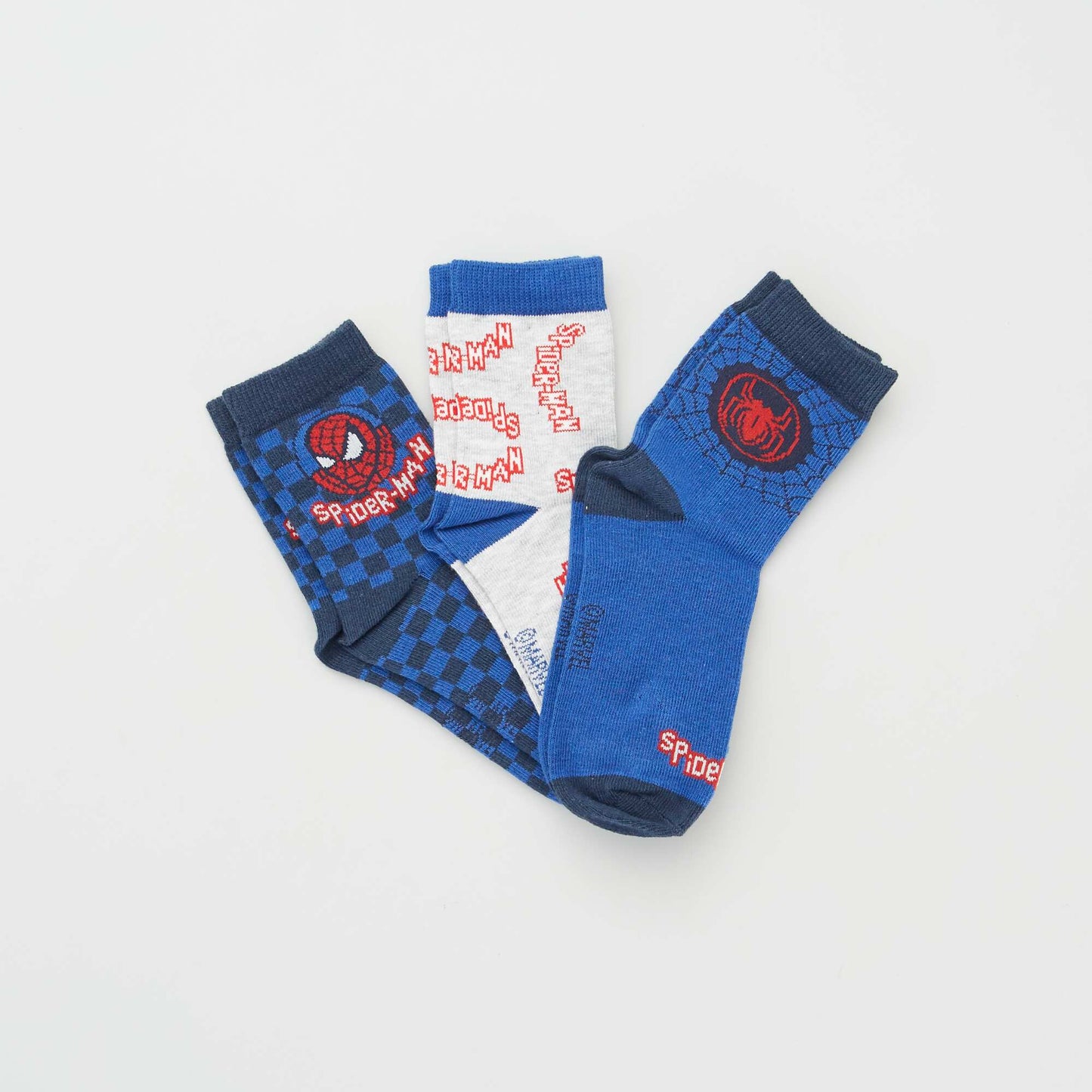 Lot de 3 paires de chaussettes 'Spider-Man' Bleu