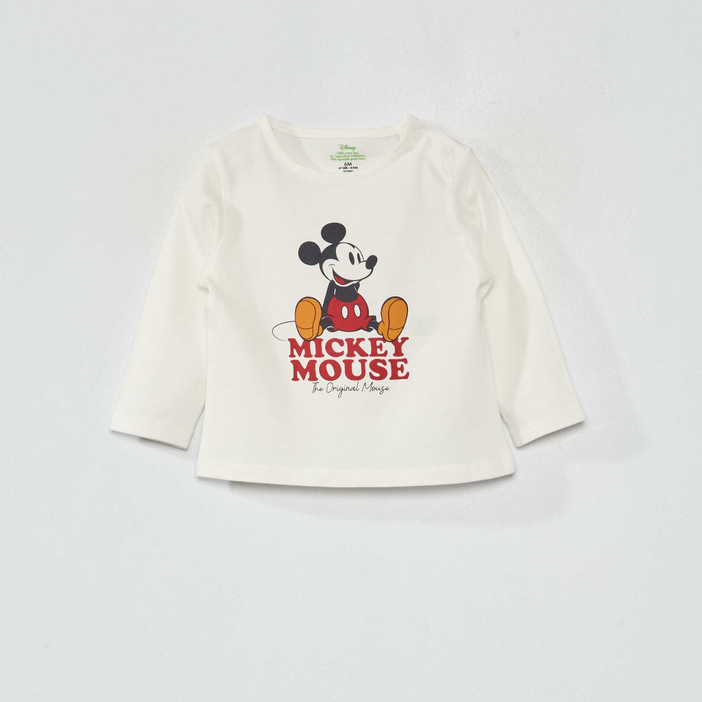 Tee-shirt 'Disney' à manches longues Blanc 'Mickey'