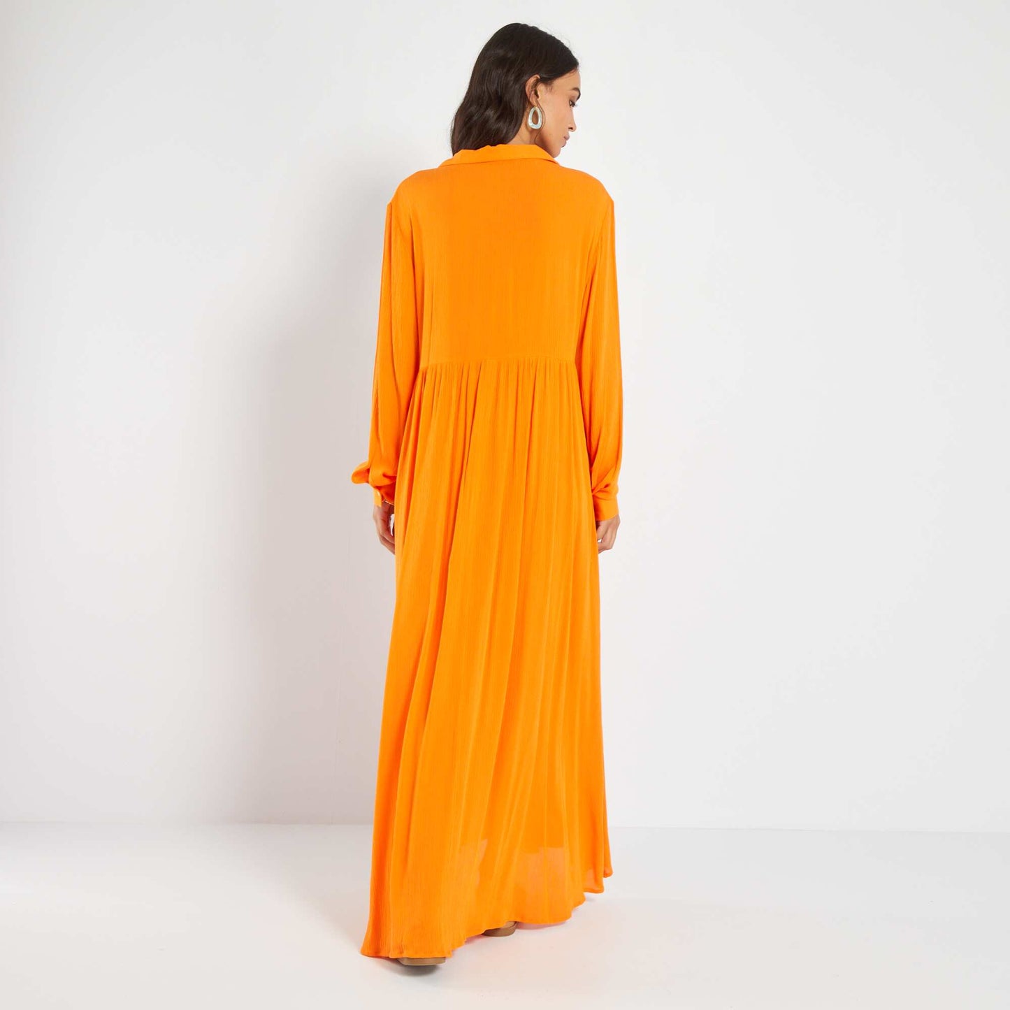 Robe longues à manches longues Orange