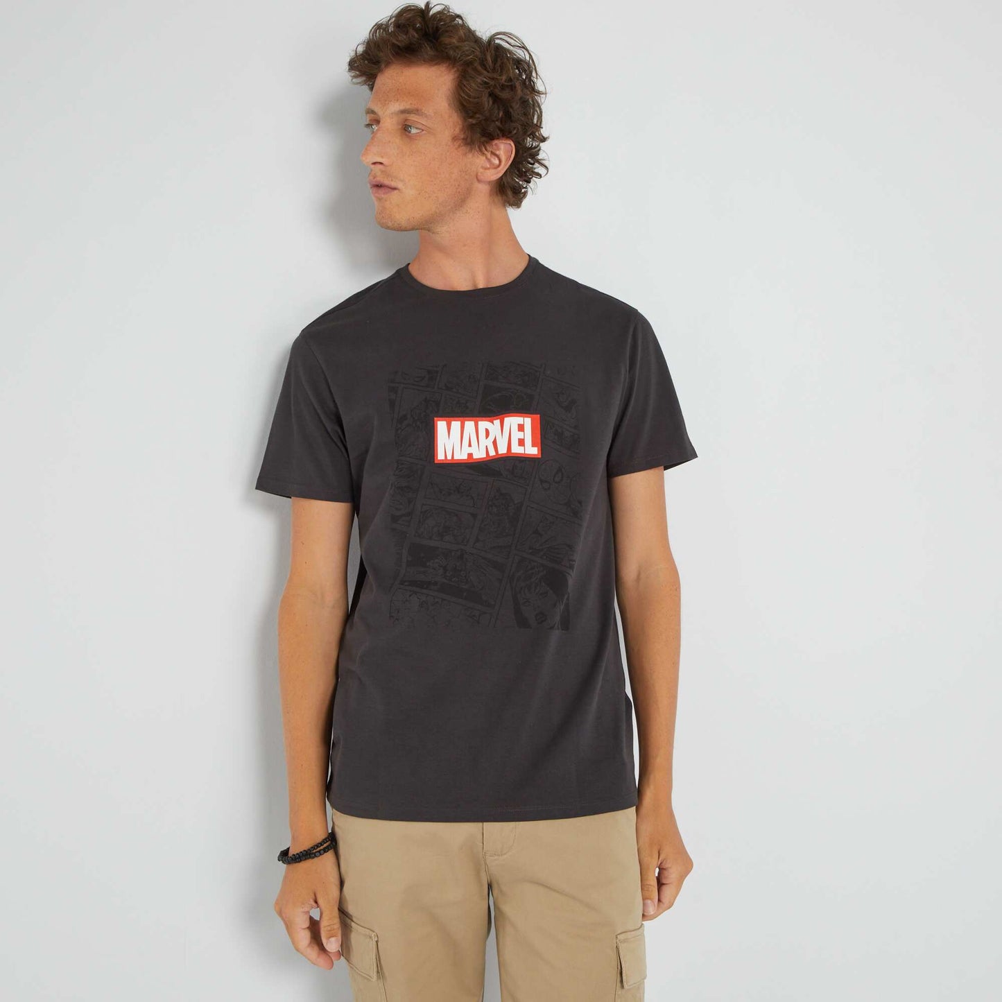 T-shirt en jersey 'Marvel' Noir